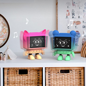 Танцующая колонка-часы MOB "Pink orange"